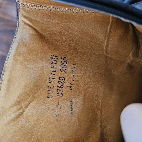 Cat's Paw VTG Cowboy Western Zip Black Leather(OutsideInside) Men's Boots Sz 8.5 - Picture 11 of 12